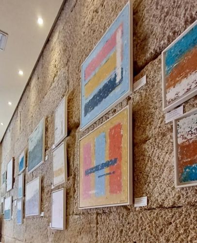 Exposición de obras en Restaurante María Manuela, Vigo.